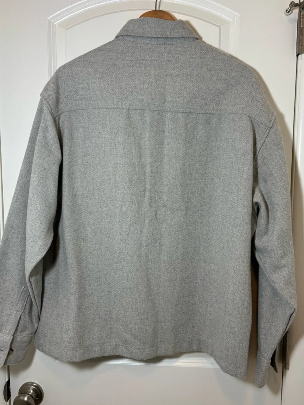 ASOS Light Gray Button-Front Shacket - Picture 2 of 3